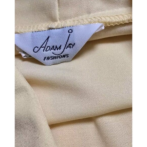 70s 80s Vintage Womens Dress Yellow Casual With Belt - Picture 5 of 8